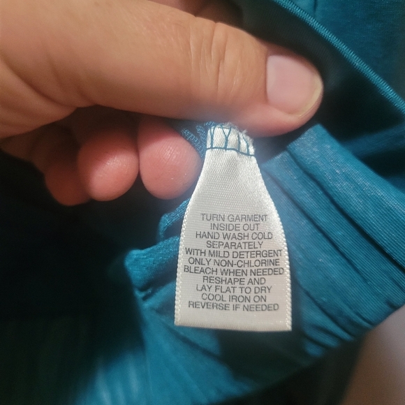 Kate Hill Teal Colored Long Sleeve Top - Picture 6 of 7